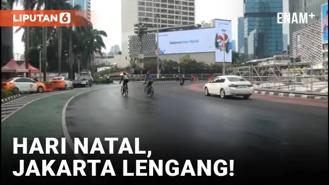 VIDEO: Jakarta Lengang di Hari Natal 2024, Warga Manfaatkan Cuaca Sejuk untuk Berolahraga