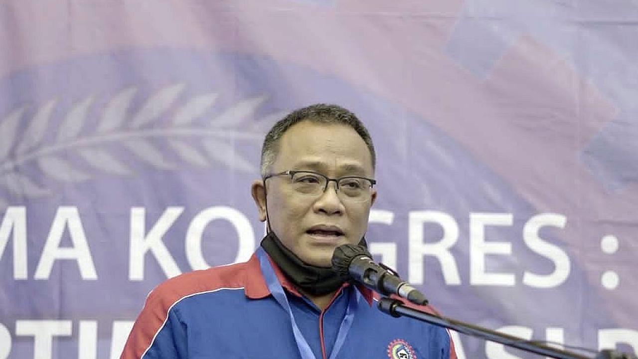 Konfiderasi Serikat Pekerja Seluruh Indonesia (KSPSI) melantik Jumhur sebagai Ketua Umum. (Dok KSPSI)