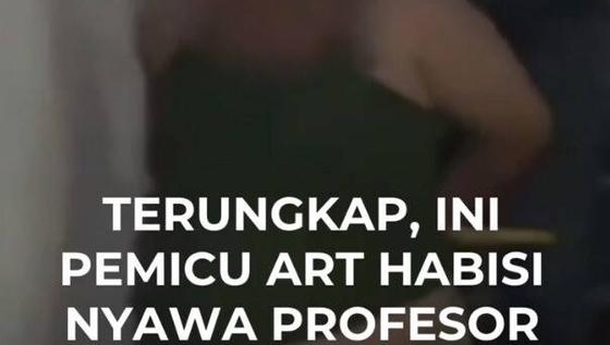 TERUNGKAP, INI PEMICU ART HABISI NYAWA PROFESOR PAKAI BANTAL