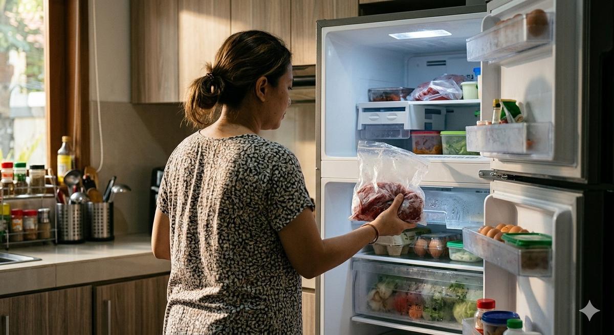 Cara Mengolah Daging Sapi dari Freezer (Foto: Gemini AI)