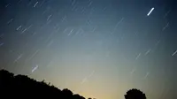 Meteor Lyrid yang diambiil pada 21 April 2012. (Jorge Guerrero/AFP)