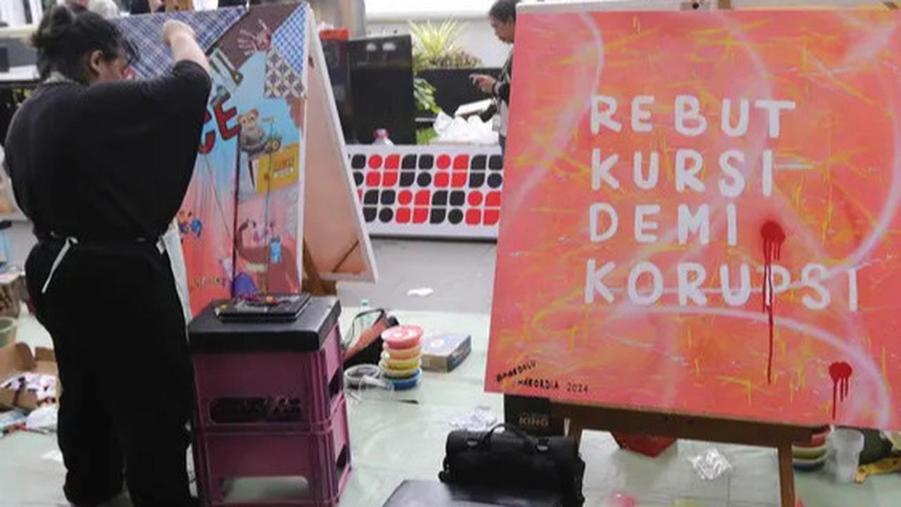 Melalui Guratan Kuas, 20 Seniman Lukis Tumpahkan Kritik Perilaku Korup