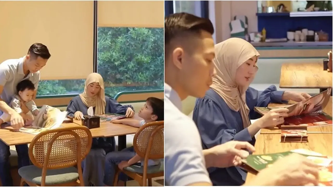 6 Potret Larissa Chou Buka Puasa Bareng Suami dan Anak, Momen Bahagia Keluarga