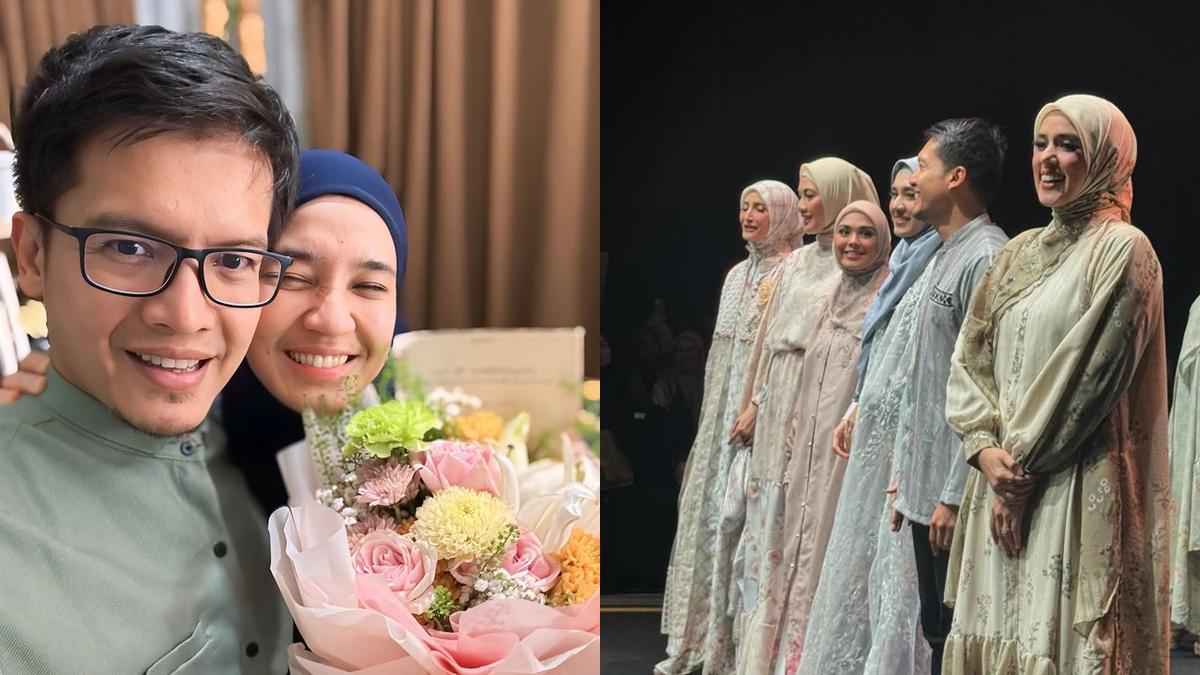 7 Potret Dhini Aminarti Gelar Fashion Show, Momen Dimas Seto Jaga Jarak dengan Model Lain Dipuji