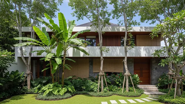 Pesona Fasad Rumah Bali Modern