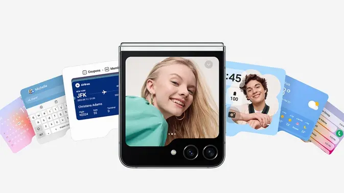 <p>Samsung Galaxy Z Flip5 meluncur dengan beragam penemuan terbaru.</p>