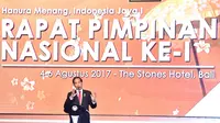 Jokowi di Rapimnas Partai Hanura di Bali (Liputan6.com/Istimewa)