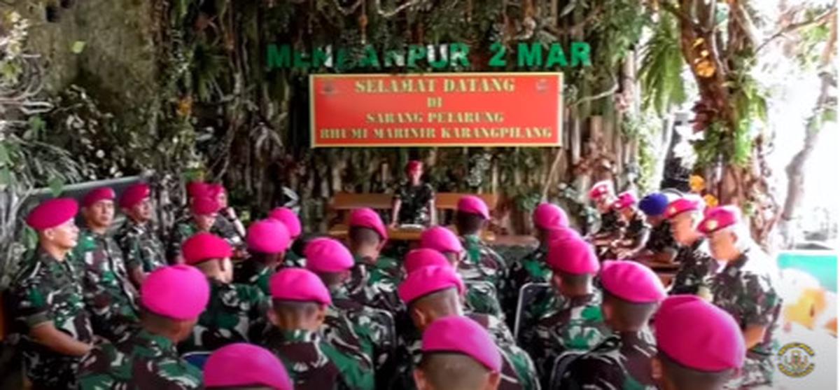 Merinding Pesan sang Komandan di Sarang Petarung Prajurit Korps Marinir