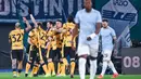 Namun, Inter Milan masih mengantongi satu partai tunda yang belum dimainkan, yakni melawan Fiorentina. Di sisi lain, Lazio bercokol di peringkat kelima klasemen Serie A dengan mengoleksi lima poin. (AFP/Alberto Pizzoli)