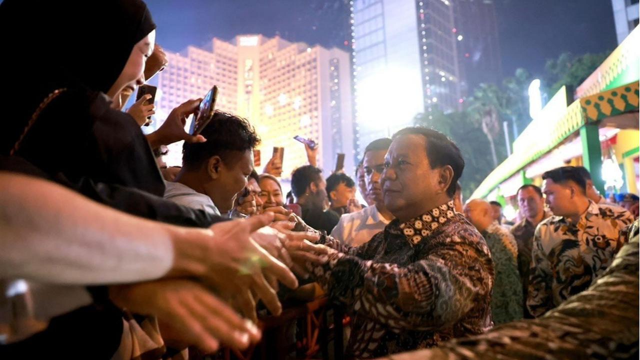 Prabowo rayakan Tahun Baru 2025 di Bundaran HI