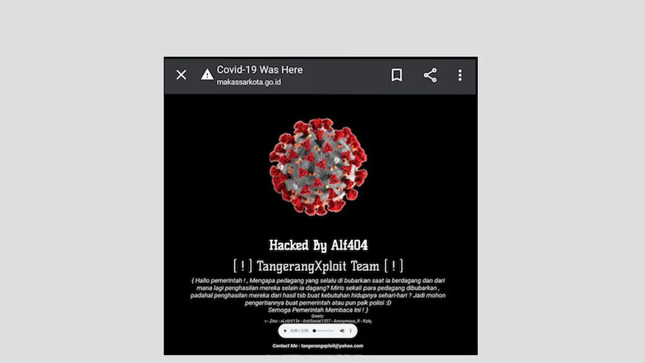 Website resmi Pemkot Makassar diretas (Liputan6.com/Fauzan)