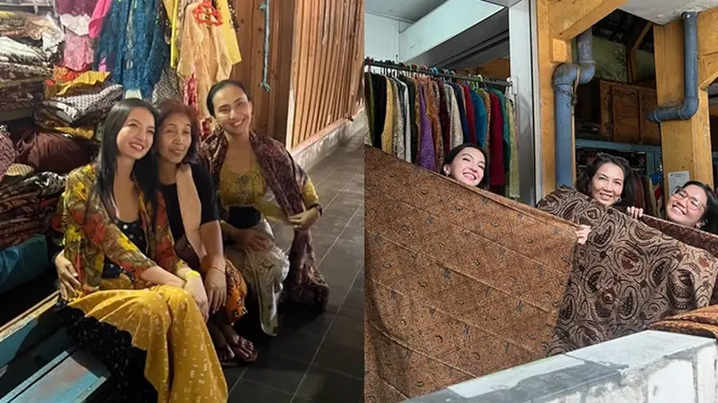 7 Momen Seru Raline Shah Belanja Batik di Pasar Bringharjo, Tampil Menawan