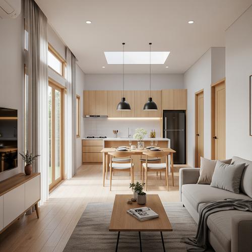 Desain Rumah Satu Lantai yang Tetap Terasa Luas Meski Lahan Terbatas (Image by Gemini AI)