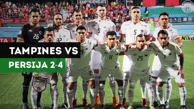 Persija Jakarta meraih kemenangan 4-2 atas Tampines Rovers, Selasa (24/4/2018).