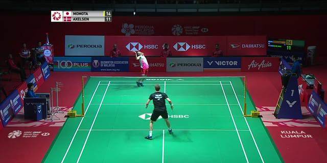 VIDEO: Duel Penuh Ketegangan, Kento Momota vs Viktor Axelsen di Malaysia Masters 2020