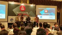 Menkominfo Rudiantara menjadi pembicara di Japan-Indonesia Innovation Meet Up Event di Jakarta, Selasa (12/9/2017). Liputan6.com/ Agustin Setyo Wardani