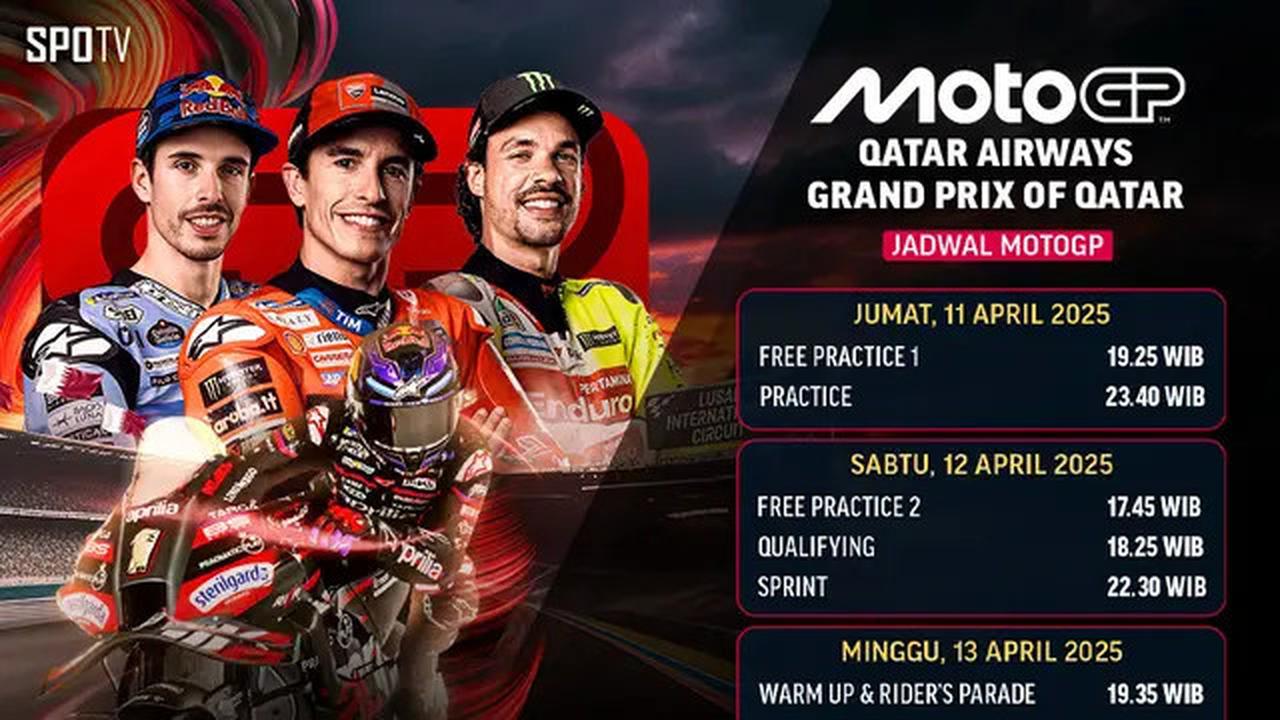 Jadwal Lengkap MotoGP Qatar 2025, dari Sesi Latihan hingga Race Utama