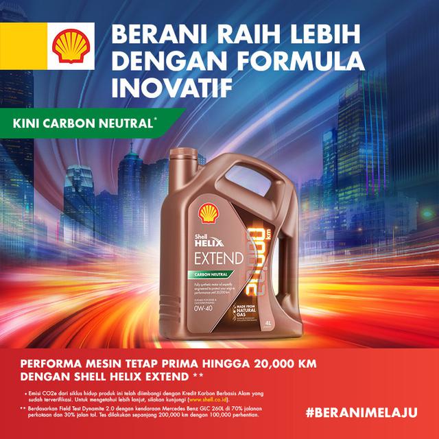 Shell Helix Extend 0W40 menjadi pelumas yang lebih tahan lama dengan kekentalan lebih stabil, dibandingkan pelumas mineral
