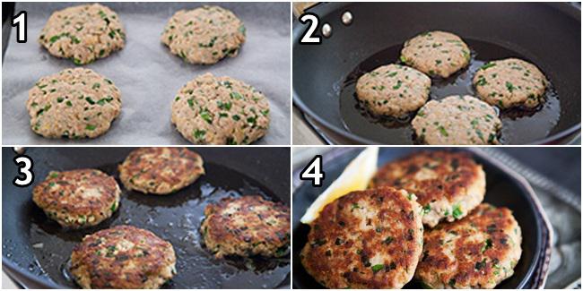 Mempersiapkan tuna patties sebelum digoreng. | Foto: copyright simplyrecipes.com