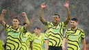 Hingga peluit akhir pertandingan skor tidak berubah 1-0 untuk kemenangan Arsenal. (AP Photo/Dave Thompson)