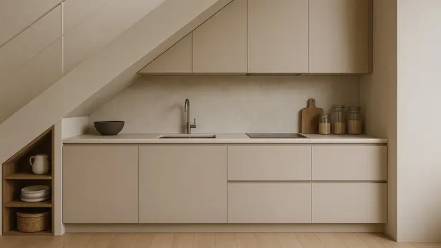 Desain Bawah Tangga Rumah Minimalis (created by AI)