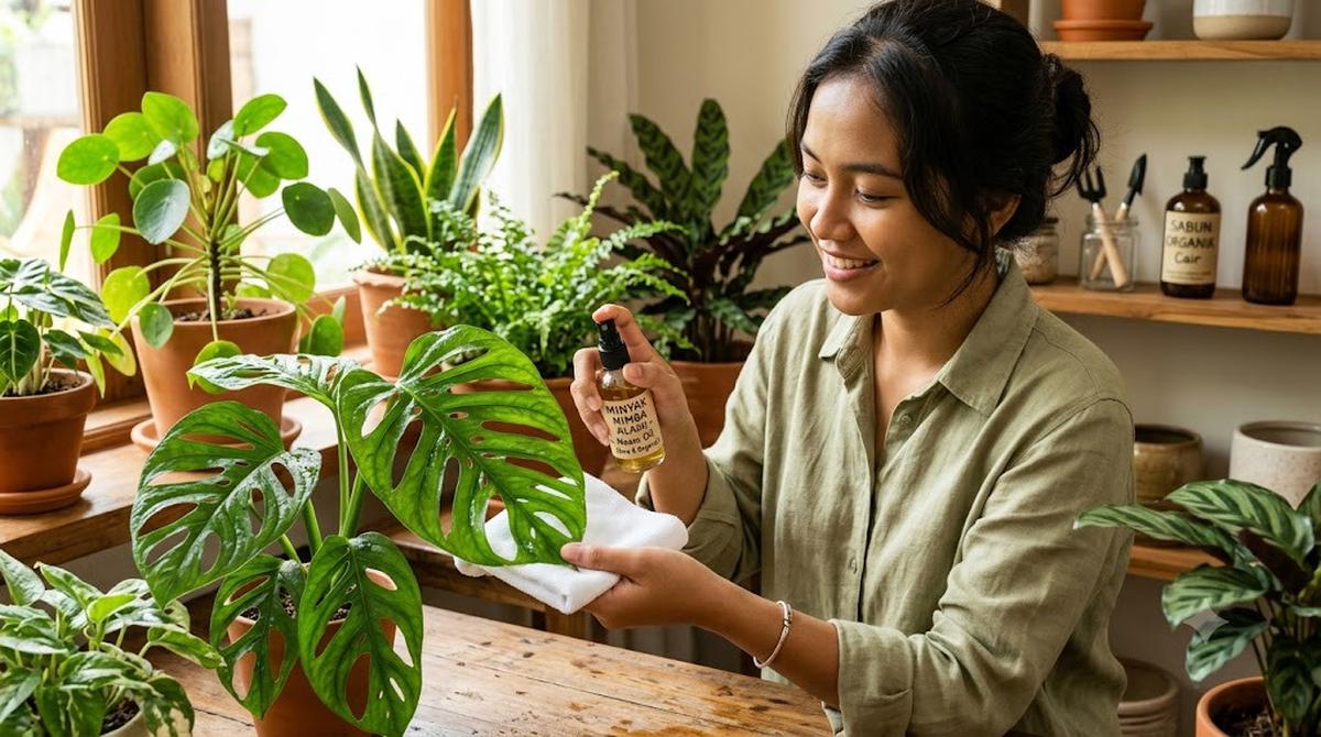 Cara Mengkilapkan Daun Tanaman Hias Secara Alami
