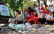Wanita Ini Buka Lapak Baca Buku Gratis di Pinggir Jalan, Alasannya Bikin Haru