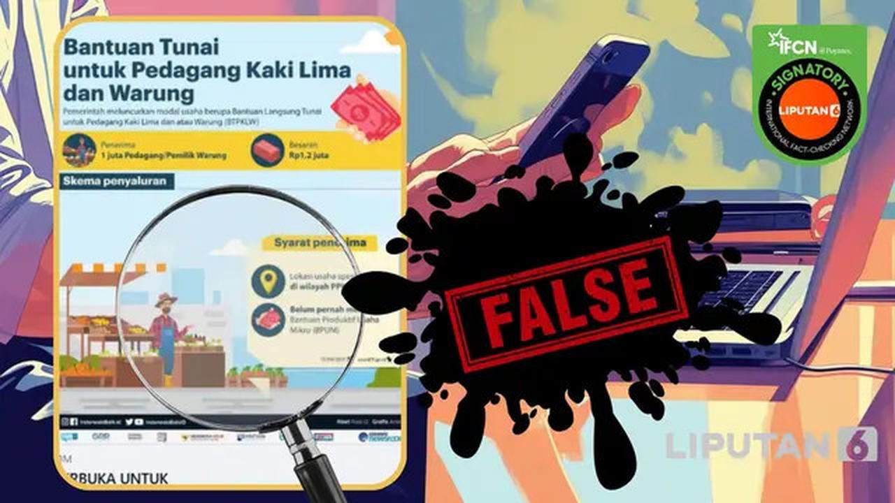 Cek Fakta: Hoaks Link Pendaftaran Bantuan Tunai buat PKL dan Warung
