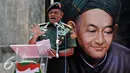 Panglima TNI Jenderal TNI Gatot Nurmantyo, menyampaikan pidato dalam acara kirab Resolusi Jihad NU di Tugu Proklamasi, Jakarta, Kamis, (22/10/2015). Hari Santri Nasional ditetapkan pada 22 Oktober. (Liputan6.com/Johan Tallo)