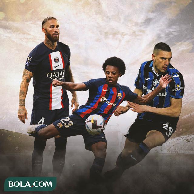 Ilustrasi - Sergio Ramos, Jules Kounde, Merih Demiral