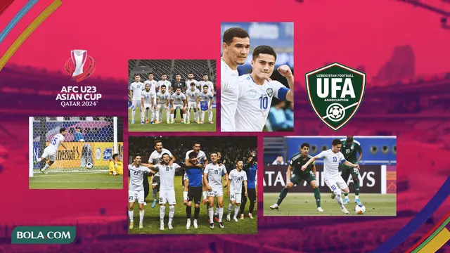 Kolase - Foto selebrasi pemain Timnas Uzbekistan U-23