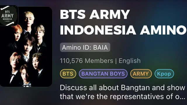 BTS Army Indonesia Amino, Bukan Komunitas Pencinta Grup Idola Biasa