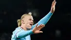 Pemain Manchester City Erling Haaland bereaksi setelah mencetak gol ke gawang RB Leipzig pada pertandingan sepak bola leg kedua babak 16 besar Liga Champions di Etihad Stadium, Manchester, Inggris, 14 Maret 2023. Erling Haaland mencetak lima gol dan menbawa Manchester City mengalahkan RB Leipzig dengan skor 7-0. (AP Photo/Dave Thompson)