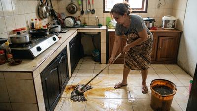 10 Kesalahan saat Mengepel Lantai Dapur yang Bikin Minyak Makin Menyebar, Ini Trik Ampuh yang Bisa Dicoba
