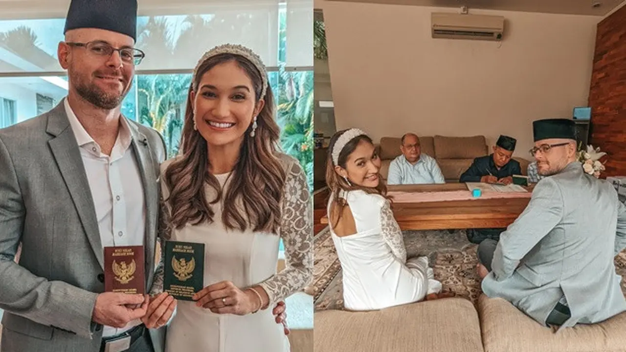 6 Momen Akad Nikah Andrea Georgina dengan Pria Bule, Digelar Sederhana