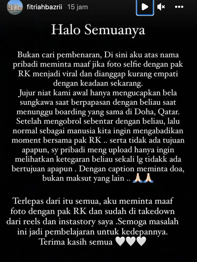 Unggahan Fitri Bazri. (Foto: Dok. Twitter @voidotid)