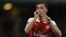 7. Mesut Ozil (28,7 juta dolar) - Ozil memperoleh 28,7 juta dolar dari 23,2 juta dolar gaji dan bonus serta 5,5 juta dolar dari iklan. (AFP/Ian Kington)