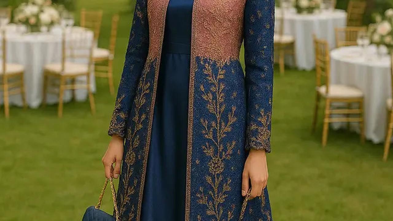 7 Model Gamis Satin Outer Brokat Elegan untuk Acara Spesial