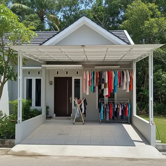 9 Desain Carport Multifungsi Bisa untuk Jemuran, Solusi Hemat Lahan