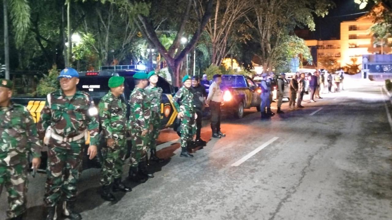 Polri dan TNI di Inhil Gelar Patroli Gabungan Jelang Pelantikan Presiden Terpilih