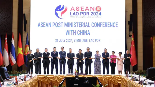 Pertemuan ASEAN-RRT Post-Ministerial Conference (PMC) di Vientiane, Laos (26/7/2024). (Dok. Kemlu RI)