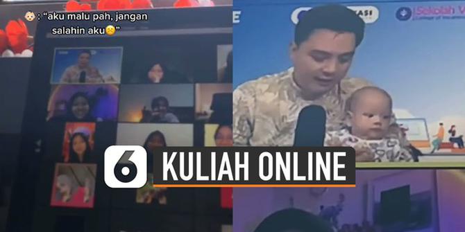 VIDEO: Penuh Perjuangan, Dosen Ajak Anaknya Ketika Mengajar Lewat Kuliah Online