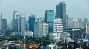 Suasana gedung bertingkat di kawasan Jakarta Pusat, Jumat (15/5/2015).  Perlambatan ekonomi Indonesia di triwulan I tahun 2015 sebesar 4,7 persen dinilai para pengamat ekonomi sangat mengkhawatirkan. (Liputan6.com/Faizal Fanani)