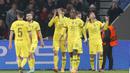 Chelsea memastikan satu tempat di perempat final Liga Champions. Pasukan Thomas Tuchel menang 2-1 dan lolos ke perempat final dengan agregat 4-1 atas Lille. (AP/Michel Spingler)