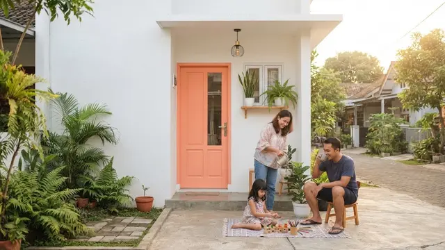 Warna Pintu untuk Rumah Kecil Berdinding Putih