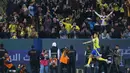 Cristiano Ronaldo mengawali tahun 2025 dengan sesuatu yang sudah menjadi kebiasaannya sepanjang karier yakni mencetak gol. (AFP/Fayez Nureldine)