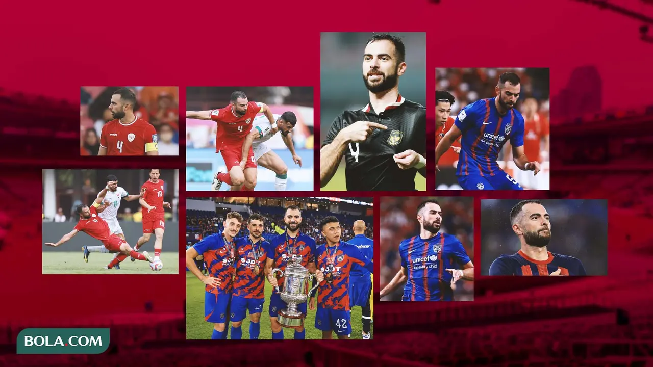 Kolase - Aksi Jordi Amat di Timnas Indonesia dan Johor Darul Ta'zim