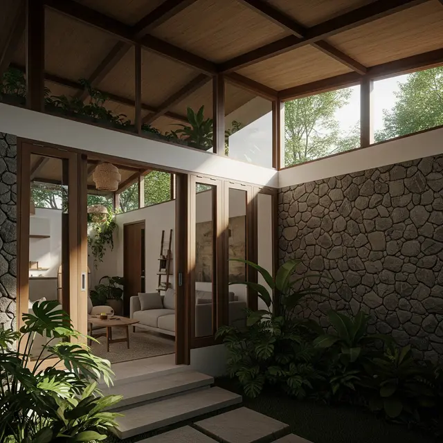 9 Desain Rumah Natural Modern dengan Ventilasi Besar dan Pencahayaan Alami, Hunian Sehat