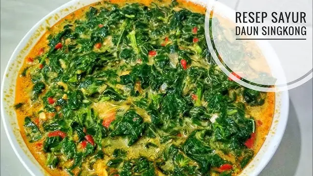 Resep Tumis Daun Singkong Santan