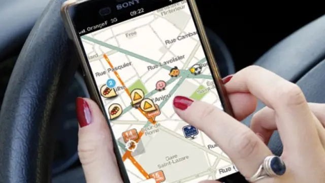 Ilustrasi aplikasi Waze (AFP Photo)